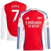 Maillot à Manches Longues Arsenal Saka 7 Domicile 2024-25 Pour Homme